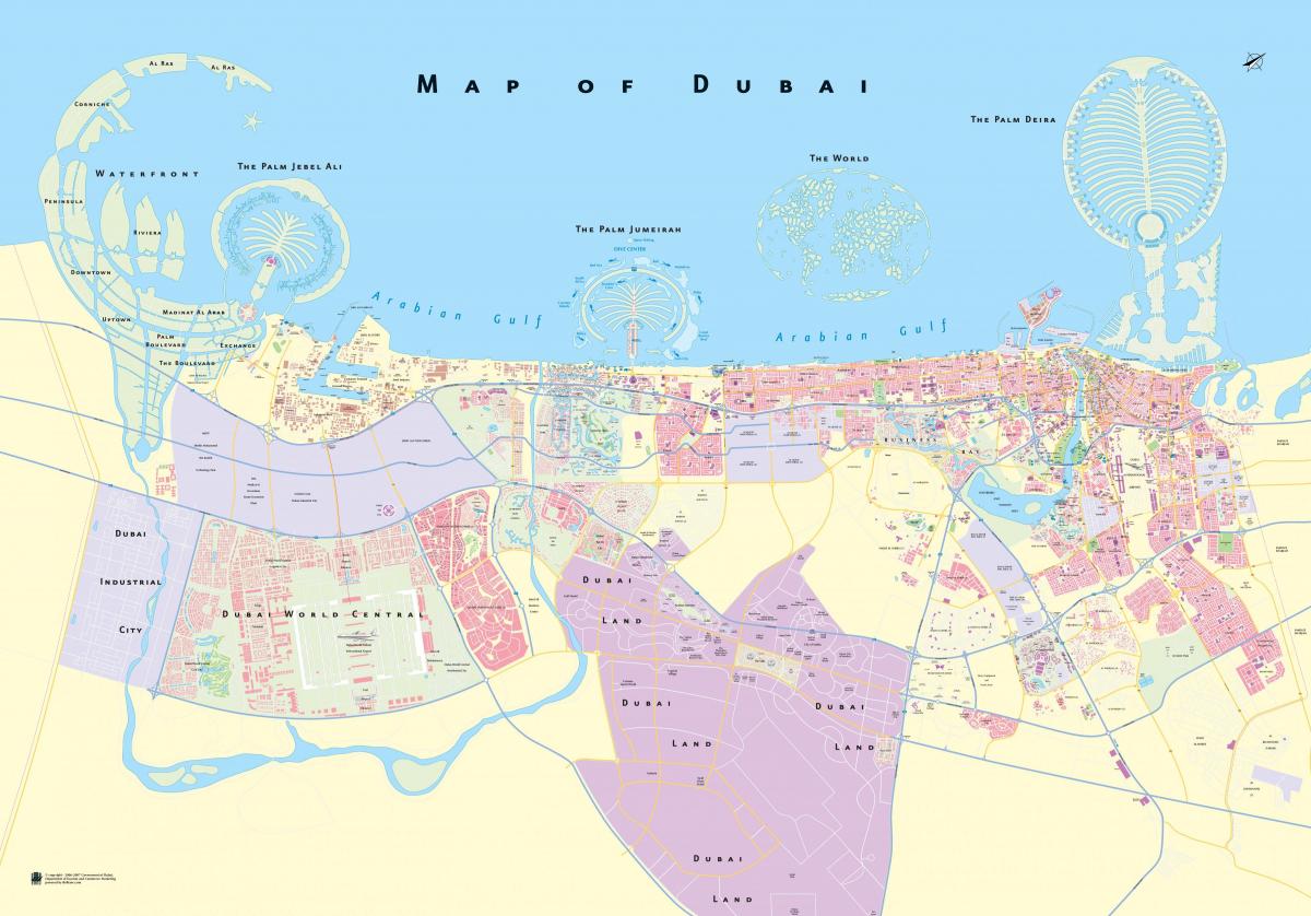 đường phố, bản đồ của Dubai