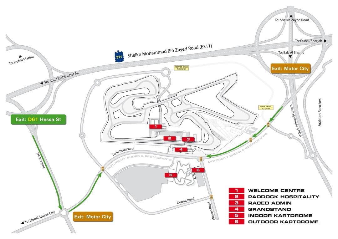 bản đồ của Dubai motor city