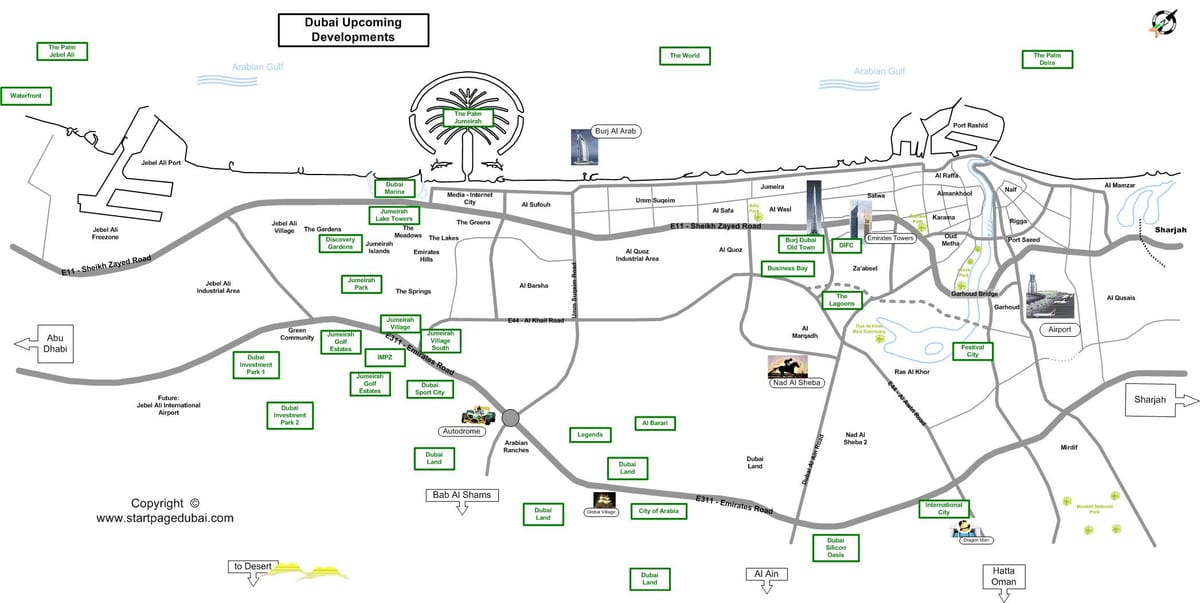 đầu tư park Dubai vị trí bản đồ