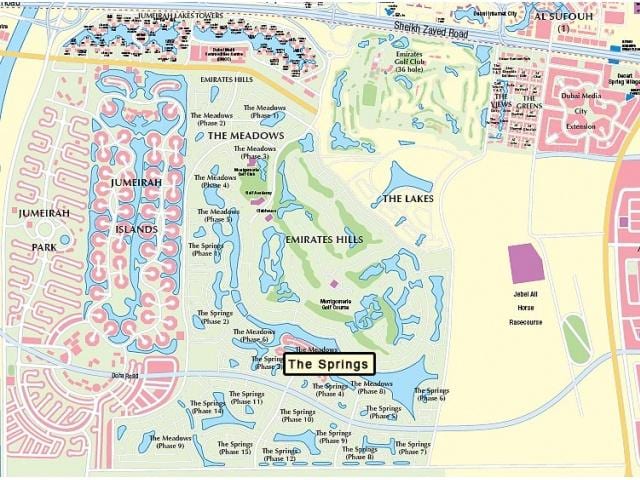 bản đồ của Dubai đồng cỏ