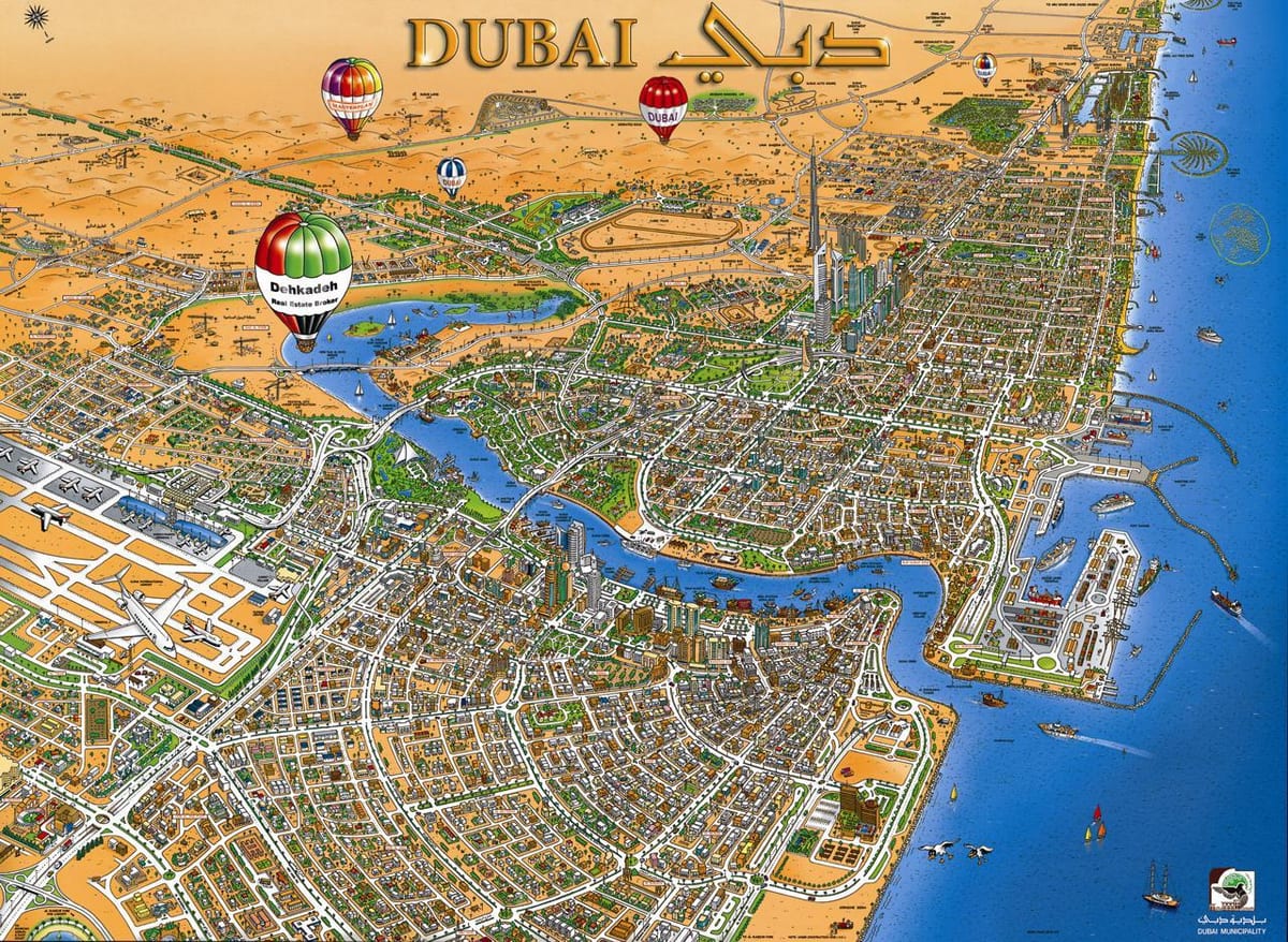 bản đồ của Dubai