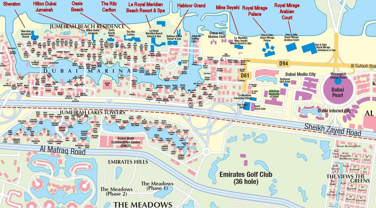 bản đồ của Dubai
