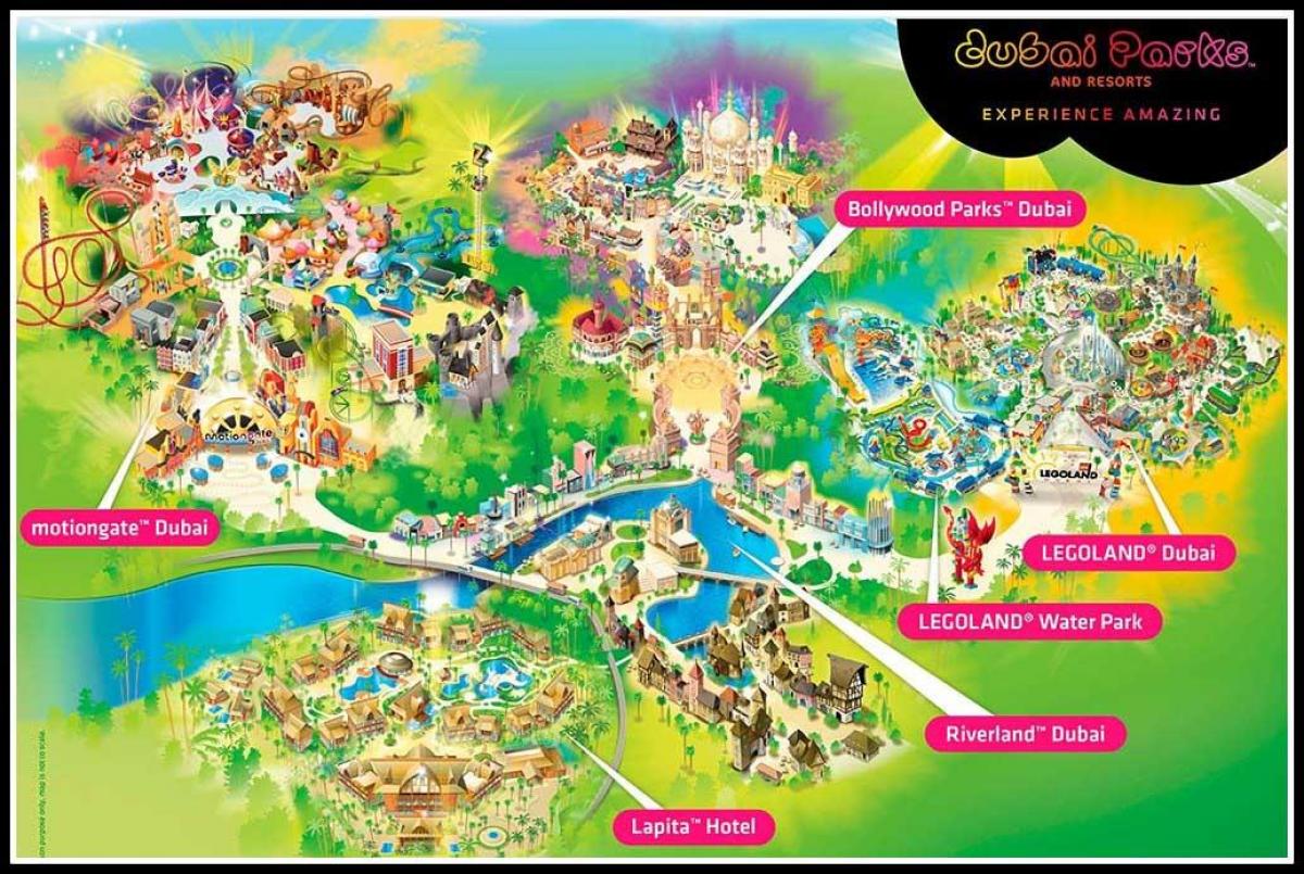 Dubai công viên và khu nghỉ dưỡng trí bản đồ