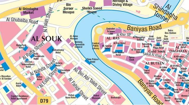 bản đồ của Dubai