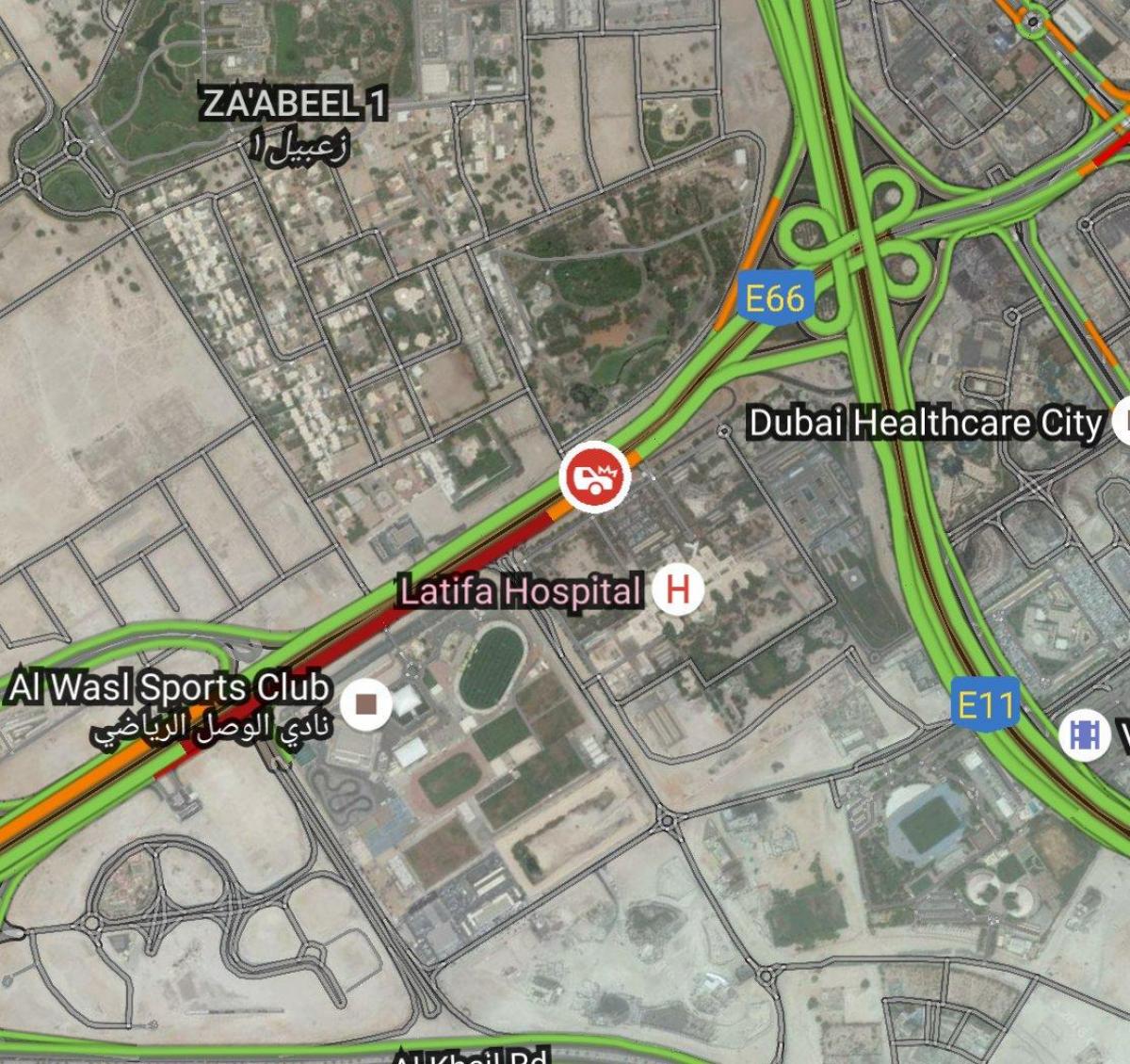 latifa bệnh viện Dubai vị trí bản đồ