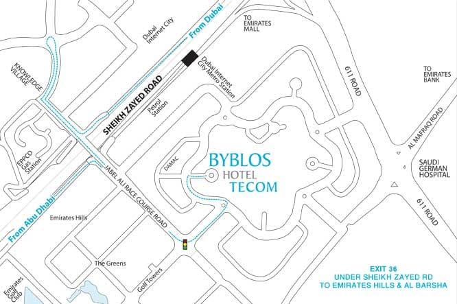 Dubai Tecom bản đồ