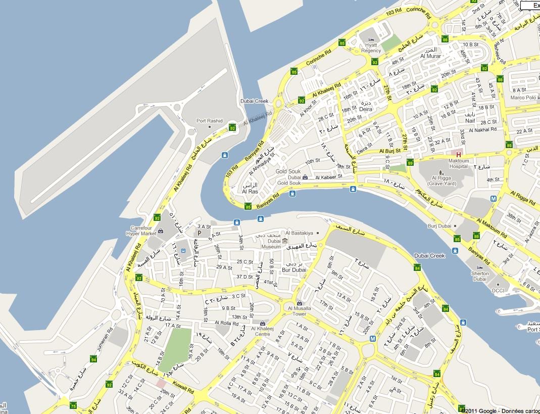 bản đồ của Thật Dubai
