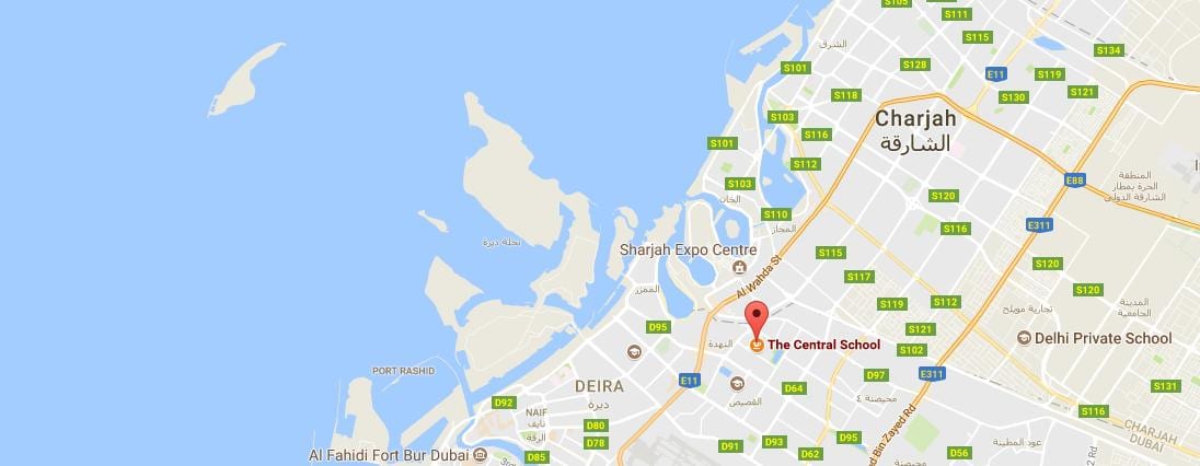 bản đồ của trường trung tâm Dubai