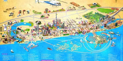 Bản đồ của Burj Al Ả rập
