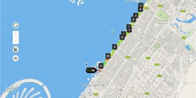 Dubai chạy theo dõi bản đồ