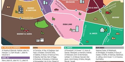 Bản đồ của Dubai huyện