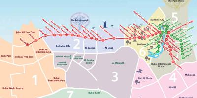 Bản đồ của Dubai khu phố