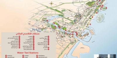 Dubai nước taxi bản đồ đường