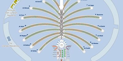 Bản đồ của Palm Dubai
