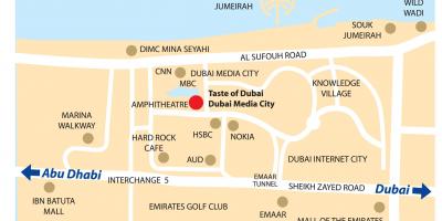 Dubai phương tiện truyền thông thành phố, bản đồ vị trí