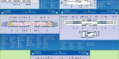 Sân bay quốc tế Dubai thiết bị đầu cuối 3 bản đồ