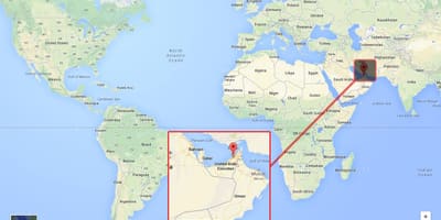 Dubai trên bản đồ thế giới