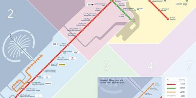 Đường tàu điện ngầm bản đồ Dubai