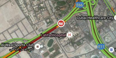 Latifa bệnh viện Dubai vị trí bản đồ