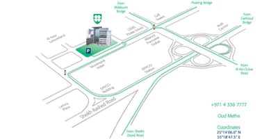 Bản đồ của Mỹ viện Dubai