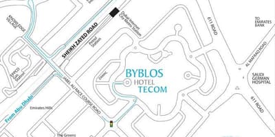 Dubai Tecom bản đồ