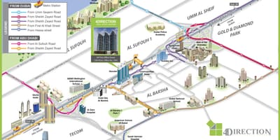 Bản đồ của Mỹ học của Dubai