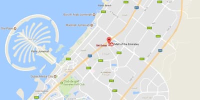 Bản đồ của trượt tuyết Dubai